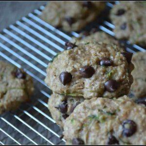 High Fibre Zucchini Oat Chocolate Chip Cookies