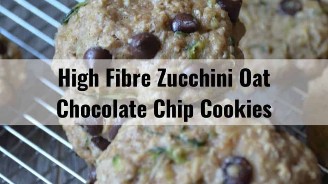 High Fibre Zucchini Oat Chocolate Chip Cookies